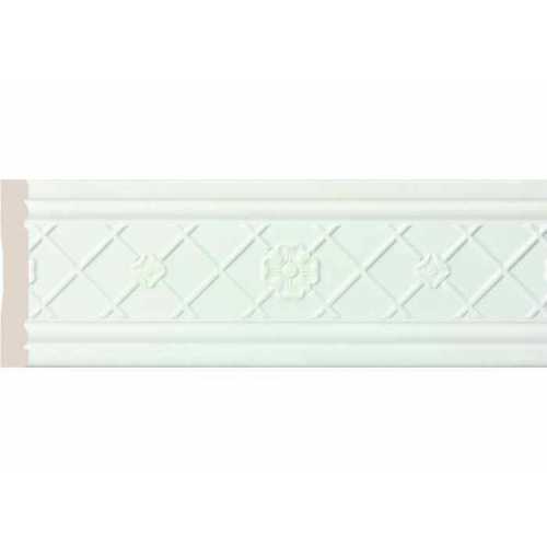 Фото Бордюр Cosca Эрмитаж 80-1 Трельяж, Белый матовый