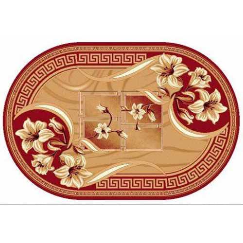 Фото Ковер Merinos Laguna d187 RED ОВАЛ 1,00*2,00