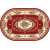 Ковер Merinos Laguna 5444 red овал 2,00*3,00