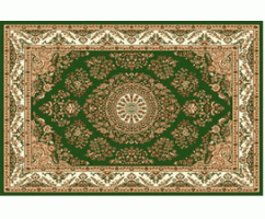 Ковер Merinos Laguna d285 Green овал 1,50*3,00 