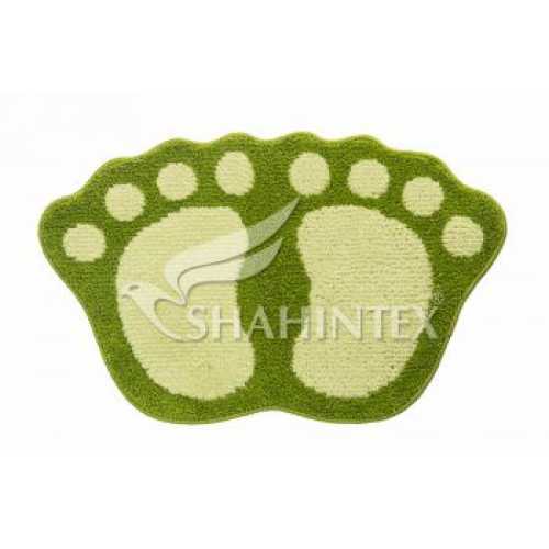 Фото Коврик Shahintex Microfiber лапки 50*80 салатный