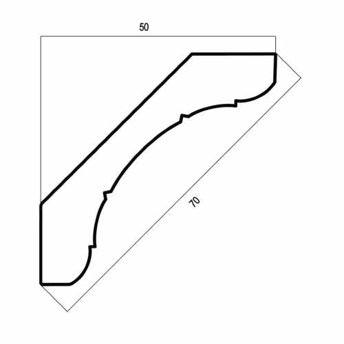 Фото Карниз Cosca Антик 70 мм, Платина