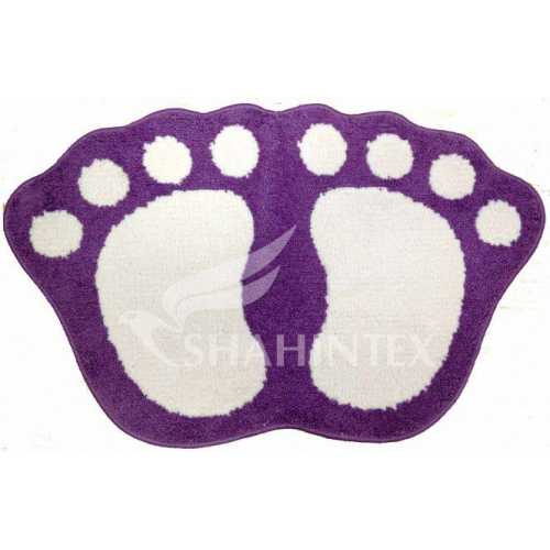 Фото Коврик Shahintex Microfiber лапки 50*80 фиолетовый