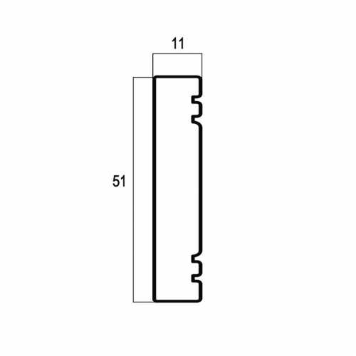 Фото Бордюр Cosca Антик 51 мм, Платина