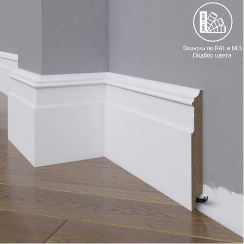 Фото Плинтус напольный МДФ Madest Decor 26-136-16 крашеный по RAL/NCS (136х16х2400 мм)