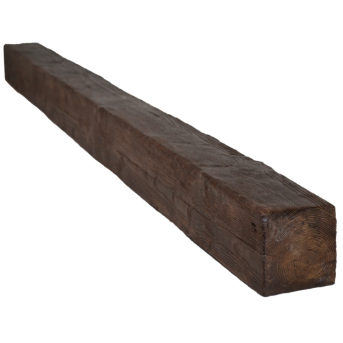 Фото Балка декоративная из полиуретана Arno Decor Рустик 120х120мм Дуб темный, длина 3м