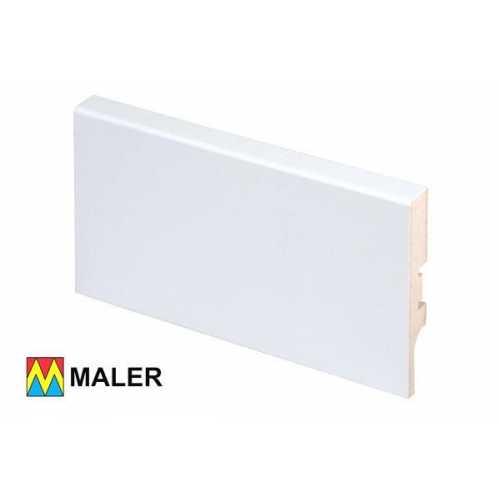 Фото Плинтус напольный МДФ Maler Белый 10500, высота 70 мм