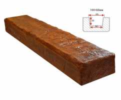 Балка декоративная из полиуретана Arno Decor Рустик 100х60мм Орех, длина 2м