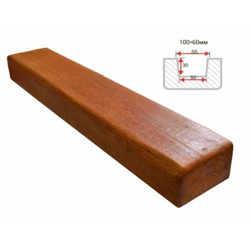 Фото Балка декоративная из полиуретана Arno Decor Модерн 100х60мм Орех, длина 3м