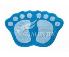 Коврик д/в Shahintex Microfiber лапки соединенные 50*80 голубой Коврик д/в Shahintex Microfiber лапки соединенные 50*80 голубой