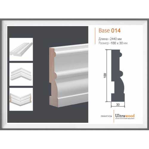 Фото Плинтус под покраску Ultrawood Base 014 (100*30*2440)