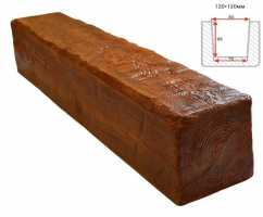 Балка декоративная из полиуретана Arno Decor Рустик 120х120мм Орех, длина 1м