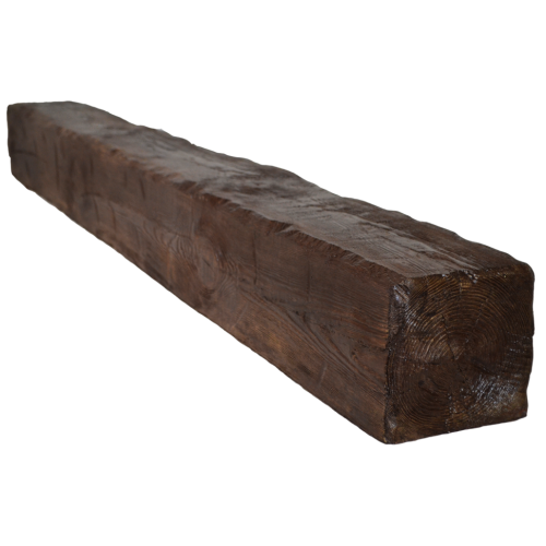 Фото Балка декоративная из полиуретана Arno Decor Рустик 195х195мм Дуб темный, длина 3м