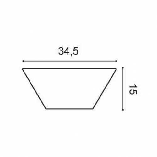Фото Декоративная панель Orac decor из полиуретана Trapezium W101 (345х29х150 мм)