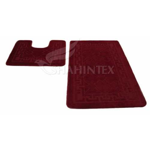 Фото Набор ковриков Shahintex PP Бордовый 45 (50*80+50*50 см)