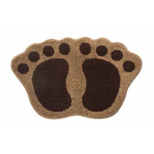 Фото Коврик Shahintex Microfiber лапки 40*60 шоколадный