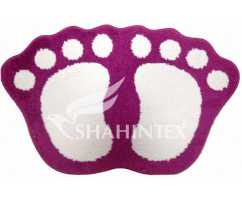 Коврик Shahintex Microfiber лапки 40*60 фуксия