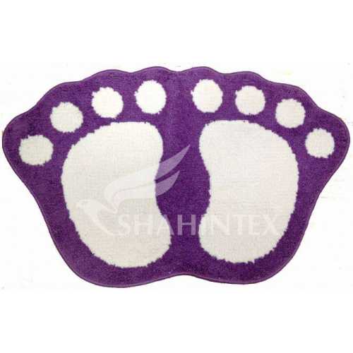 Фото Коврик Shahintex Microfiber лапки 40*60 фиолетовый
