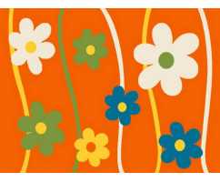 Ковер Merinos Crystal 1021 1,60*2,30  ORANGE ОВАЛ