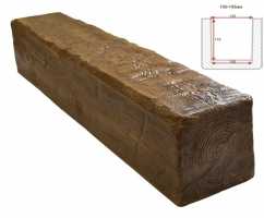 Балка декоративная из полиуретана Arno Decor Рустик 195х195мм Фламбир, длина 1м