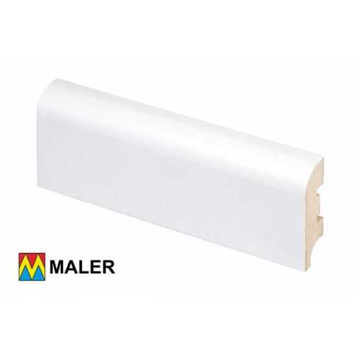 Фото Плинтус напольный МДФ Maler Белый 11500, высота 44 мм