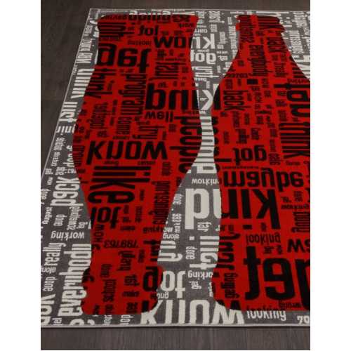 Фото Ковер Merinos Rio C81 Gray-Red 1,60*2,30