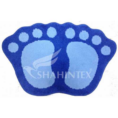 Фото Коврик Shahintex Microfiber лапки 40*60 синий