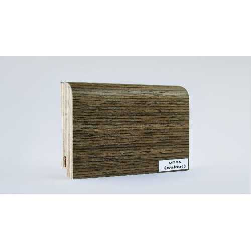 Фото Плинтус напольный шпонированный Finitura Орех (walnut), 70*15 мм