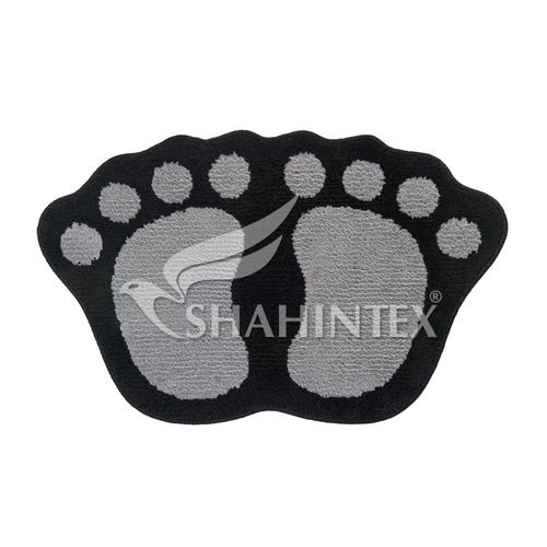 Фото Коврик Shahintex Microfiber лапки 40*60 серый