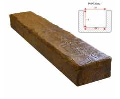 Балка декоративная из полиуретана Arno Decor Рустик 195х130мм Фламбир, длина 2м