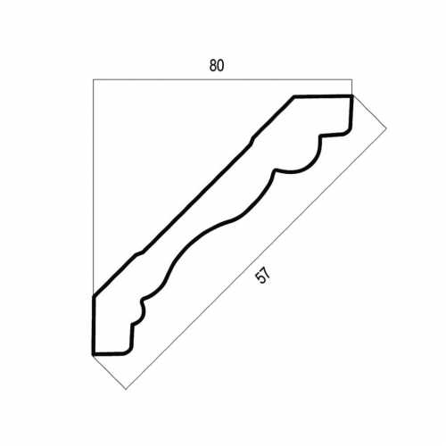 Фото Карниз Cosca Травертин 80 мм, Мрамор