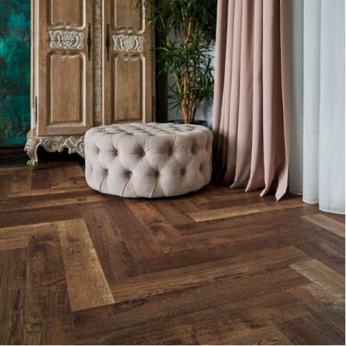Фото Плитка ПВХ Vinilam Herringbone Версальский Паркет IS11177, 43 класс (720х120х6.5 мм)