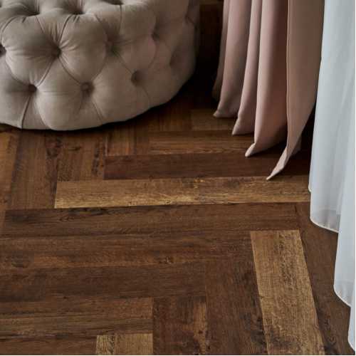 Фото Плитка ПВХ Vinilam Herringbone Версальский Паркет IS11177, 43 класс (720х120х6.5 мм)