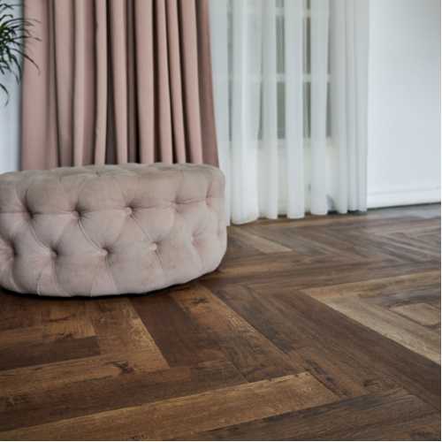 Фото Плитка ПВХ Vinilam Herringbone Версальский Паркет IS11177, 43 класс (720х120х6.5 мм)