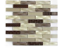 Мозаика стеклянная Bonaparte Optima Brown 23х98 (300х300х6 мм) Мозаика стеклянная Bonaparte Optima Brown 23х98 (300х300х6 мм)
