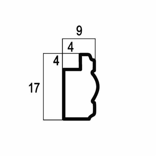 Фото Багет Cosca Эрмитаж Слоновая кость, 17 мм