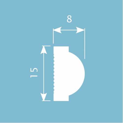 Фото Молдинг под покраску Cosca MX040 из экополимера 15х8