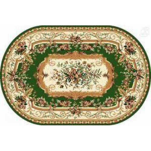 Фото Ковер Merinos Laguna 5439 GREEN ОВАЛ 1,50*1,90