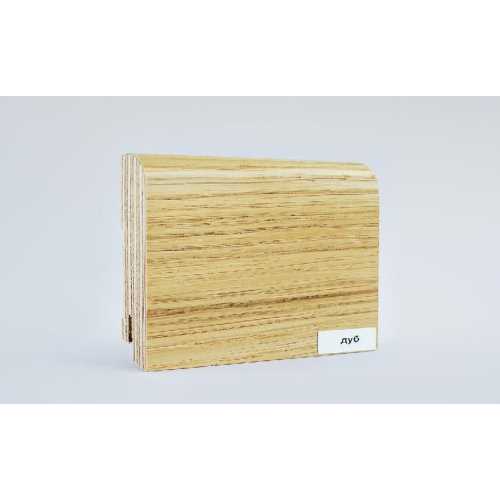Фото Плинтус напольный шпонированный, широкий Finitura Дуб, 83*19 мм