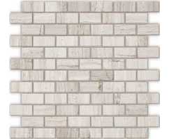 Мозаика из натурального камня Caramelle Travertino Silver POL 48х23 (298х298х4 мм) Мозаика из натурального камня Caramelle Travertino Silver POL 48х23 (298х298х4 мм)