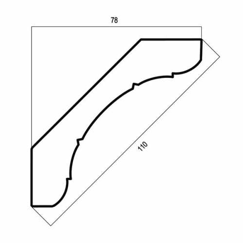 Фото Карниз Cosca Иконики 110 мм, Белый матовый