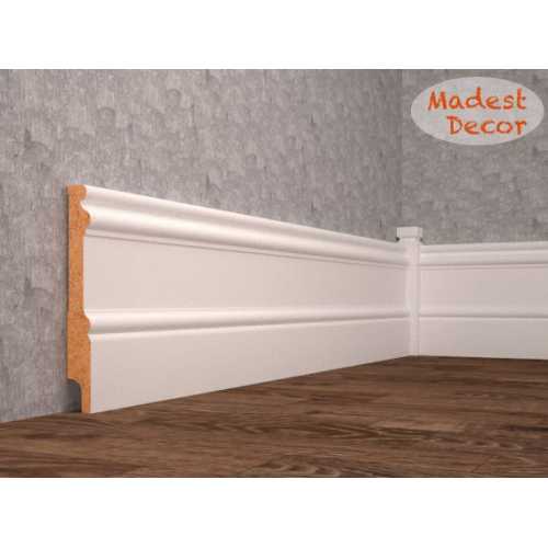 Фото Плинтус напольный под покраску 17-136-22 Madest Decor MDF (136х22х2400 мм)