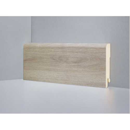 Фото Плинтус напольный МДФ Deartio Дуб янт. Белённый  B202-13 (80х16х2050 мм)