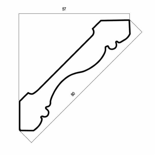 Фото Карниз Cosca Иконики 80 мм, Белый матовый