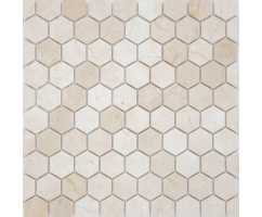 Мозаика из натурального камня Caramelle Pietrine Hexagonal Crema Marfil hex 30х18 (295х305х6 мм) Мозаика из натурального камня Caramelle Pietrine Hexagonal Crema Marfil hex 30х18 (295х305х6 мм)