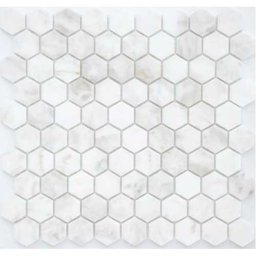 Фото Мозаика из натурального камня Caramelle Pietrine Hexagonal Dolomiti Bianco hex 30х18 (295х305х6 мм)