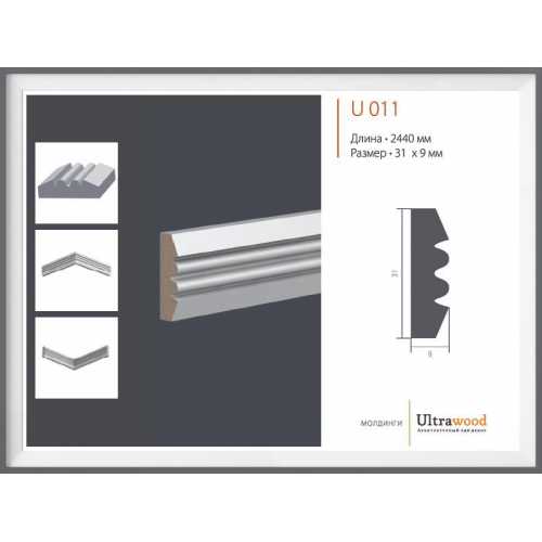 Фото Молдинг под покраску Ultrawood U 011 (31х9х2200)
