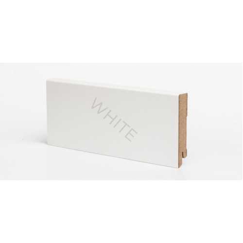 Фото Плинтус напольный Мдф Deartio W 06-80 Белый (80х16х2050 мм)