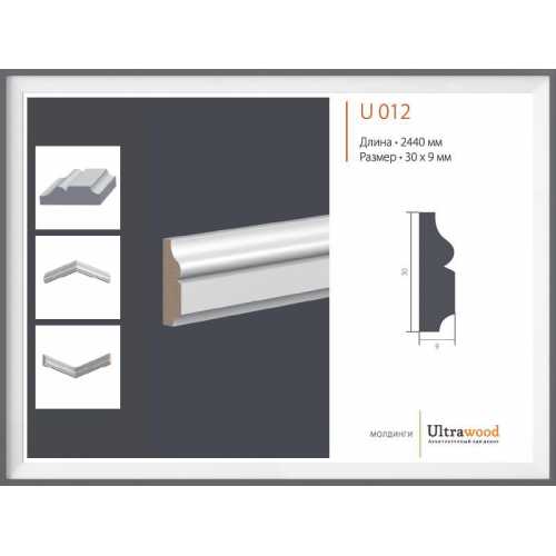 Фото Молдинг под покраску Ultrawood U 012 i (30х9х2000)