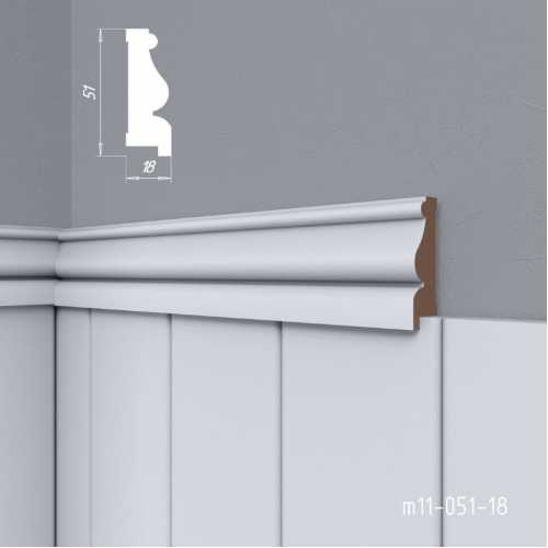 Фото Молдинг MDF под покраску Madest Decor для стеновой панели 11-051-18
